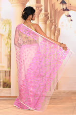 Load image into Gallery viewer, Lightweight Powder Pink Muslin Saree - Keya Seth Exclusive
