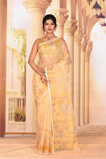 Load image into Gallery viewer, Elegant Offwhite Muslin Saree - Keya Seth Exclusive
