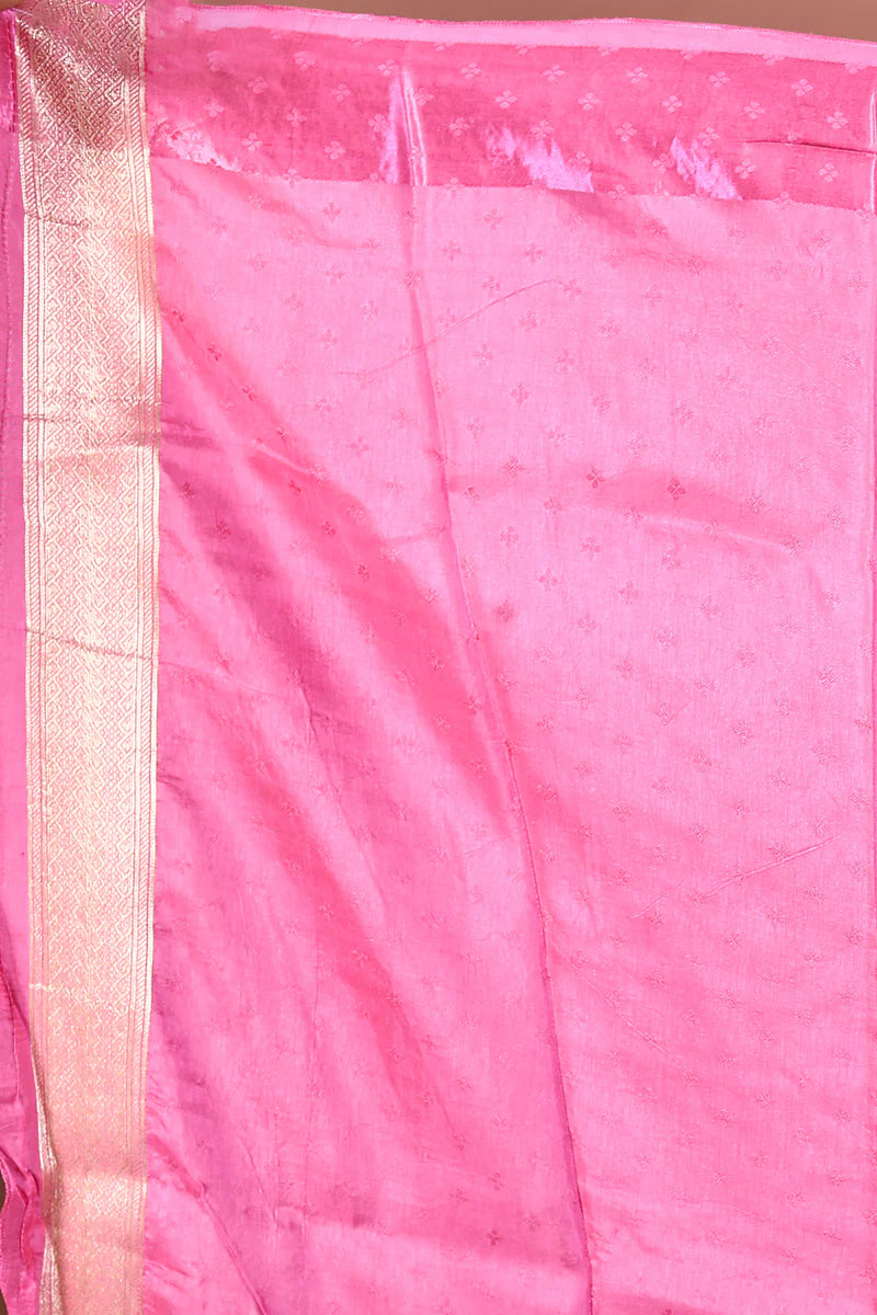 Pink Blended Mashru Silk Saree - Keya Seth Exclusive
