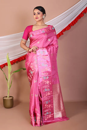 Pink Blended Mashru Silk Saree - Keya Seth Exclusive