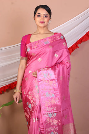 Pink Blended Mashru Silk Saree - Keya Seth Exclusive