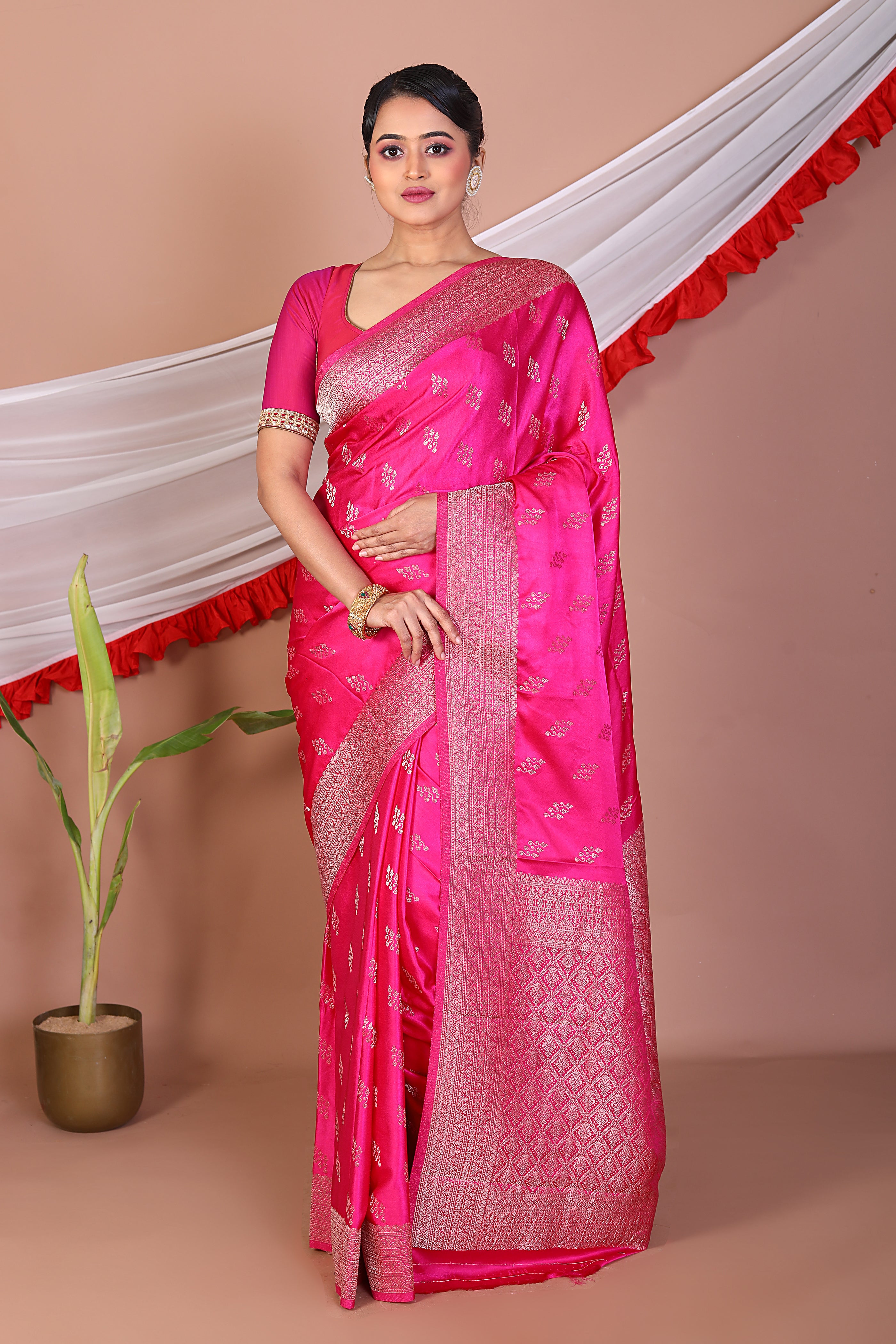 Rani Blended Mashru Silk Saree - Keya Seth Exclusive