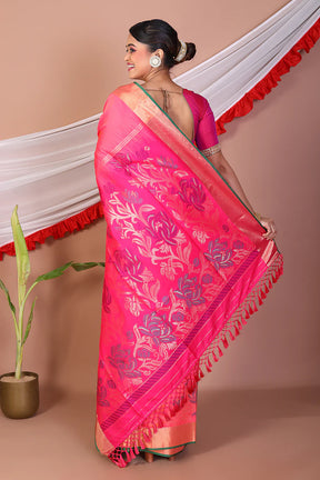 Peach Art Silk Saree - Keya Seth Exclusive