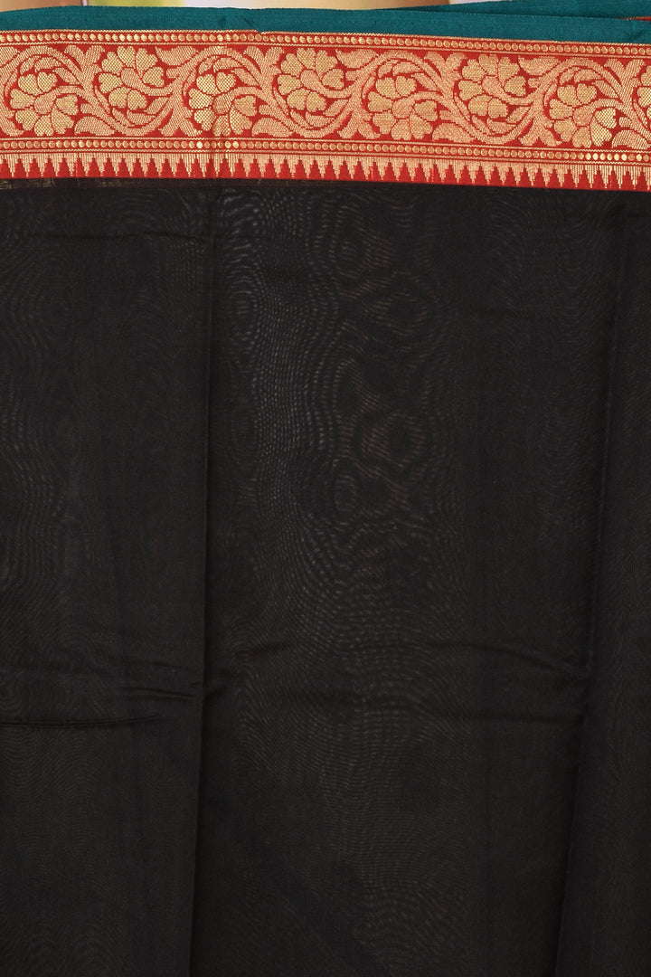 Gorgeous Black Semi Silk Saree