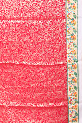 White Printed Silk Saree - Keya Seth Exclusive