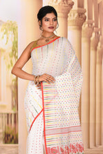 Load image into Gallery viewer, Lightweight White Jamdani Saree - Keya Seth Exclusive
