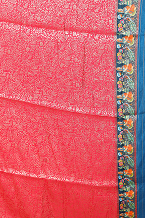 Blue Printed Silk Saree - Keya Seth Exclusive