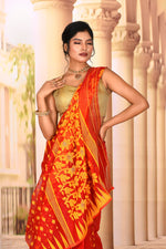 Load image into Gallery viewer, Lightweight Red Jamdani Saree - Keya Seth Exclusive
