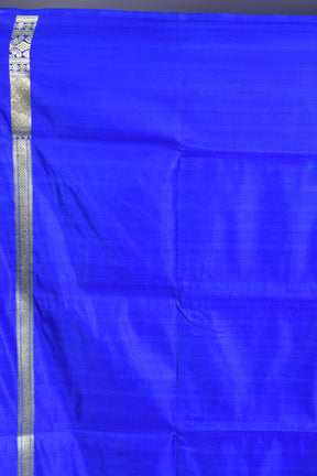 Royal Blue Patli Pallu Banarasi Saree with Blouse Piece - Keya Seth Exclusive