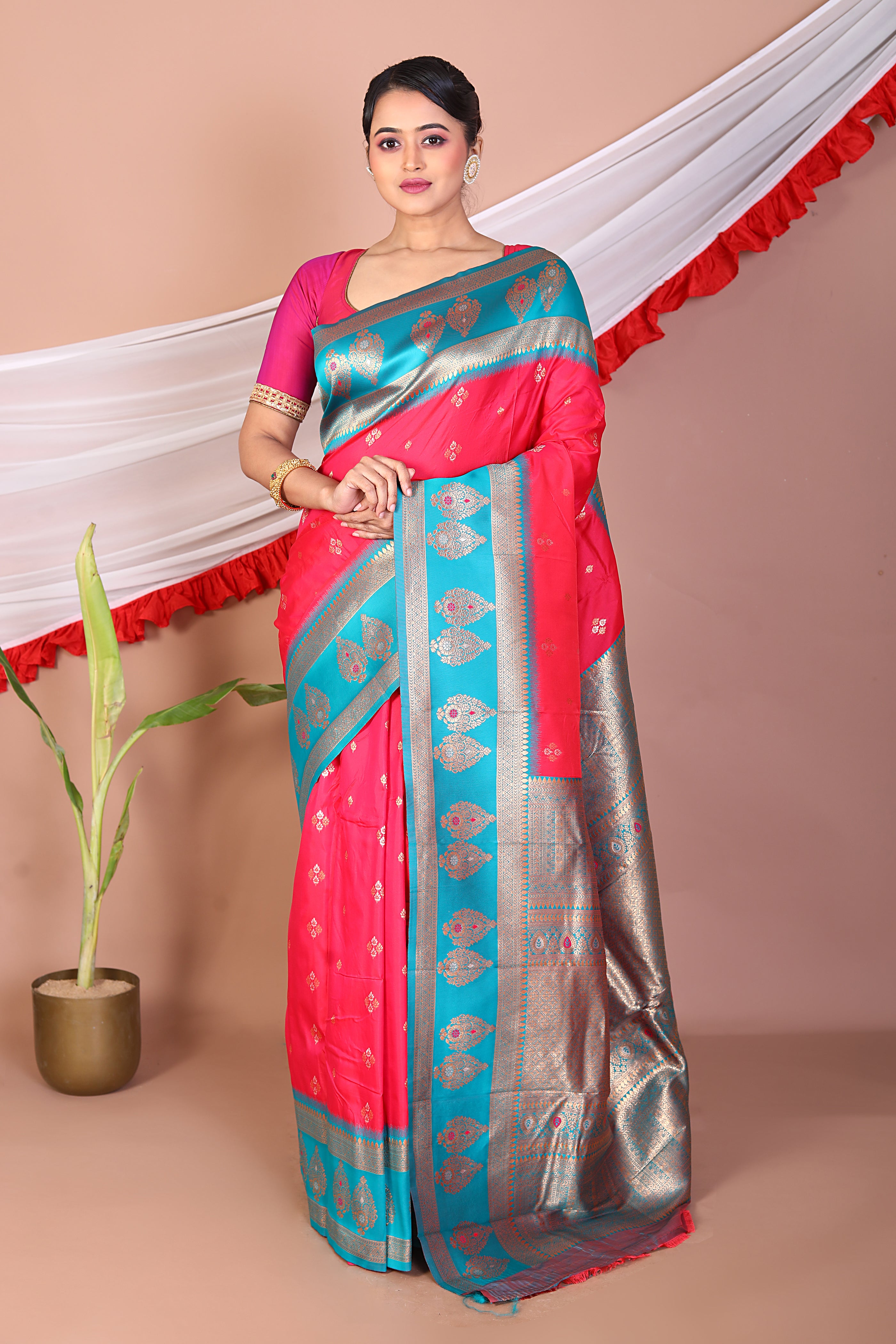 Rani Blended Mashru Silk Saree - Keya Seth Exclusive