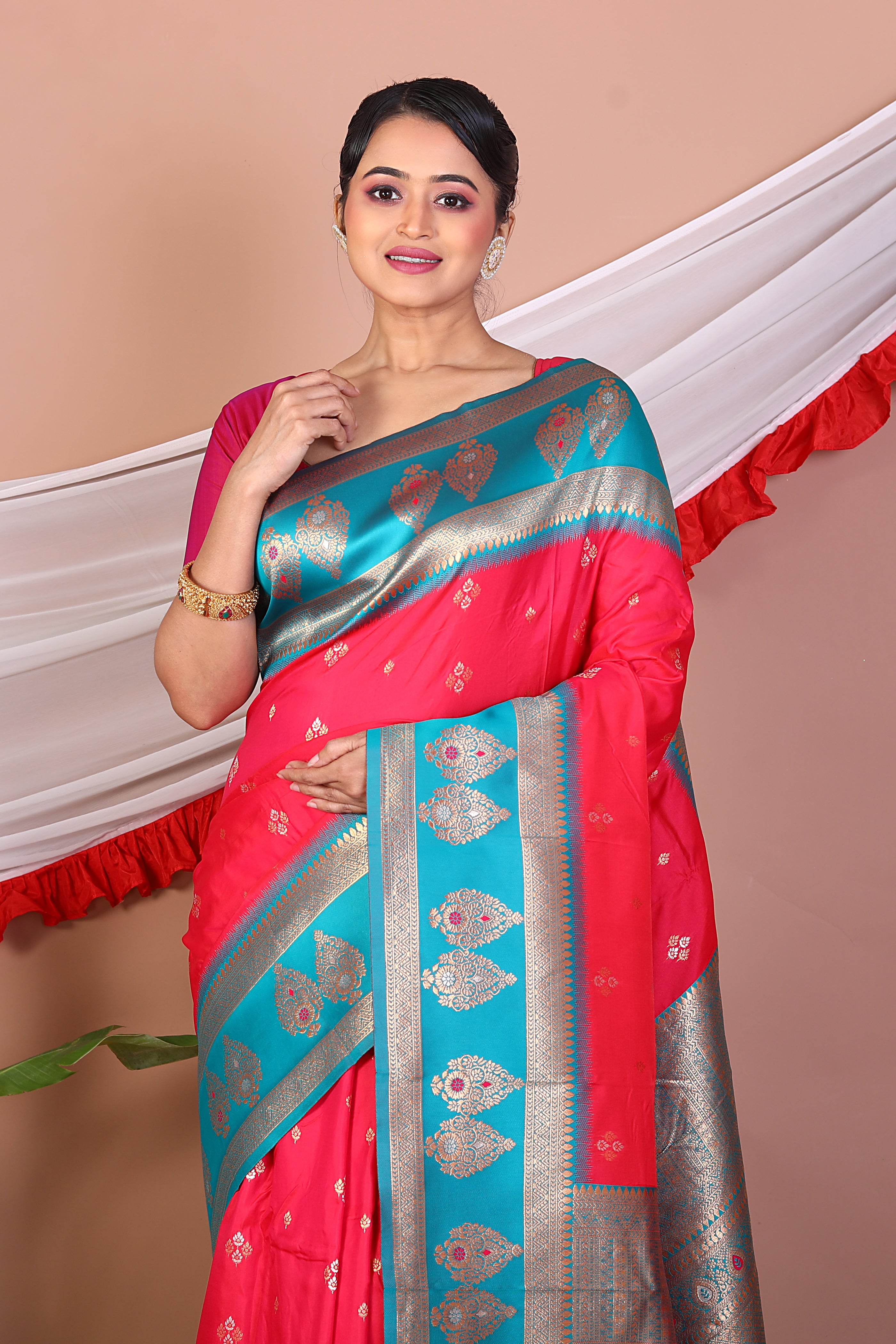 Rani Blended Mashru Silk Saree - Keya Seth Exclusive