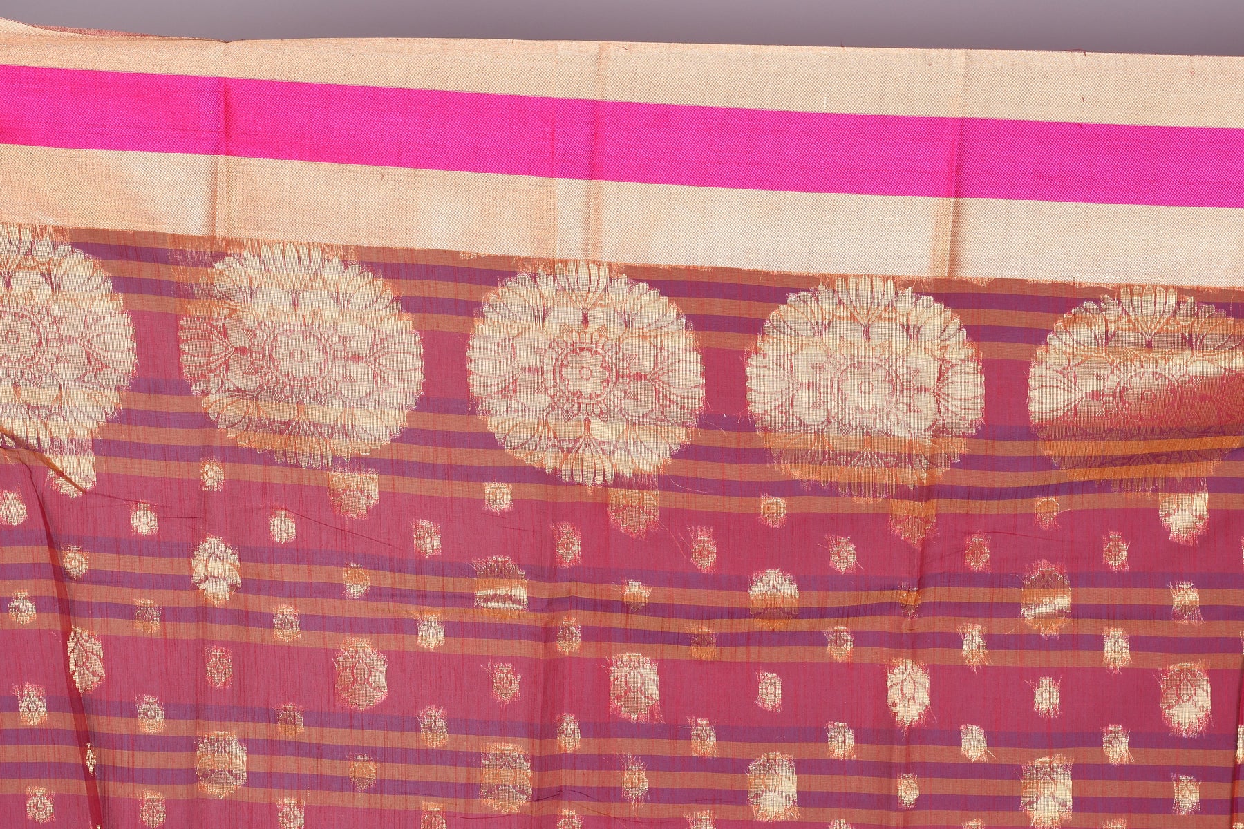 Multicolored Checkered Cotton Saree with Blouse Piece - Keya Seth Exclusive