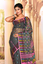 Load image into Gallery viewer, Lightweight Grey Jamdani Saree - Keya Seth Exclusive
