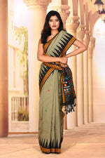 Load image into Gallery viewer, Beautiful Green Tussar Silk Saree
