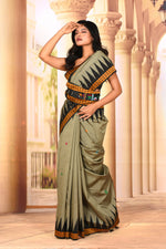 Load image into Gallery viewer, Beautiful Green Tussar Silk Saree

