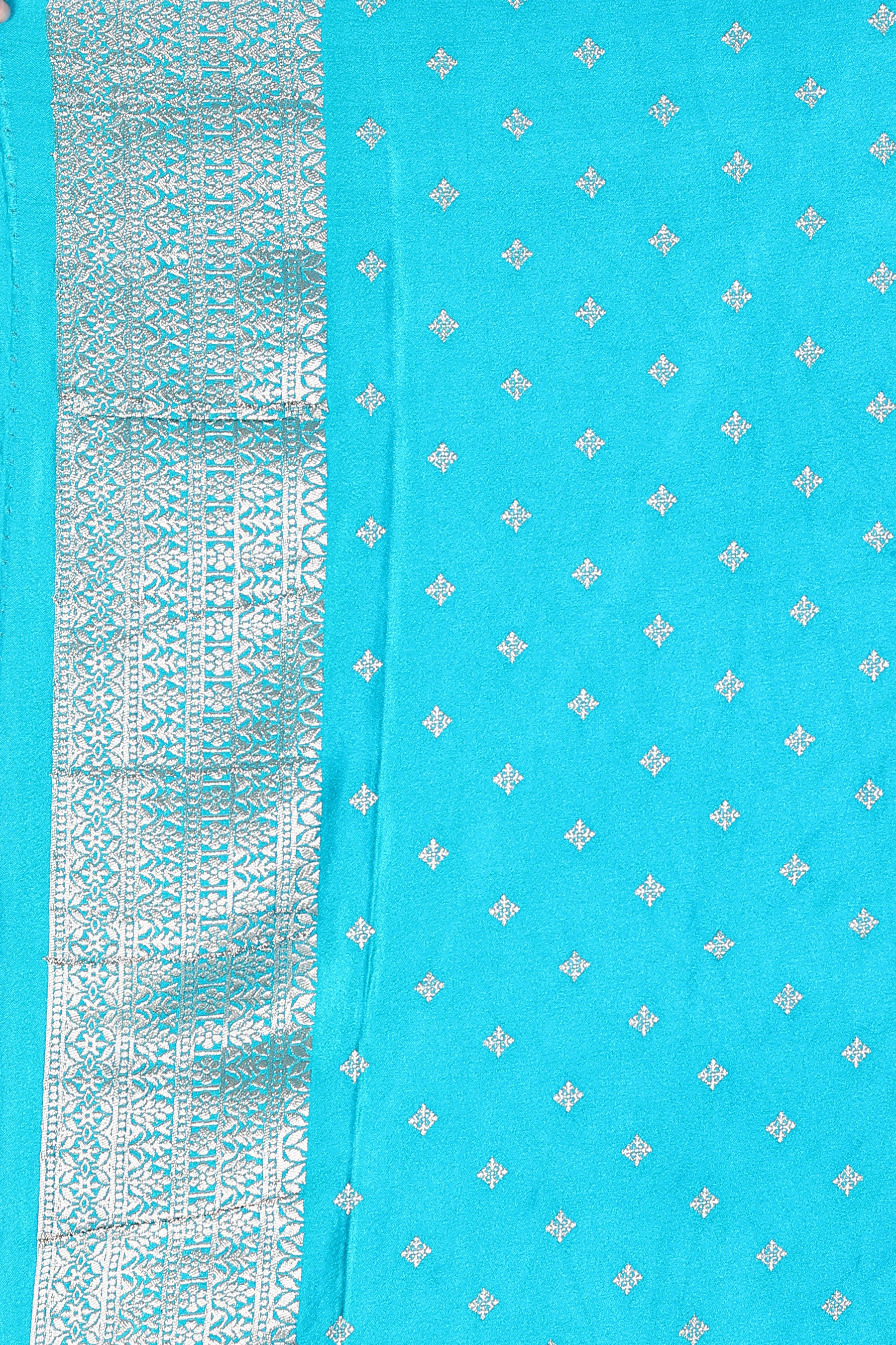 Blue Blended Mashru Silk Saree - Keya Seth Exclusive