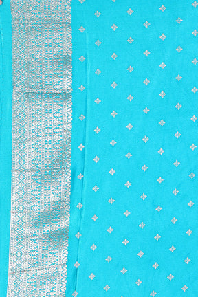Blue Blended Mashru Silk Saree - Keya Seth Exclusive