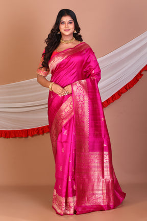 Pink Ghicha Silk Saree - Keya Seth Exclusive
