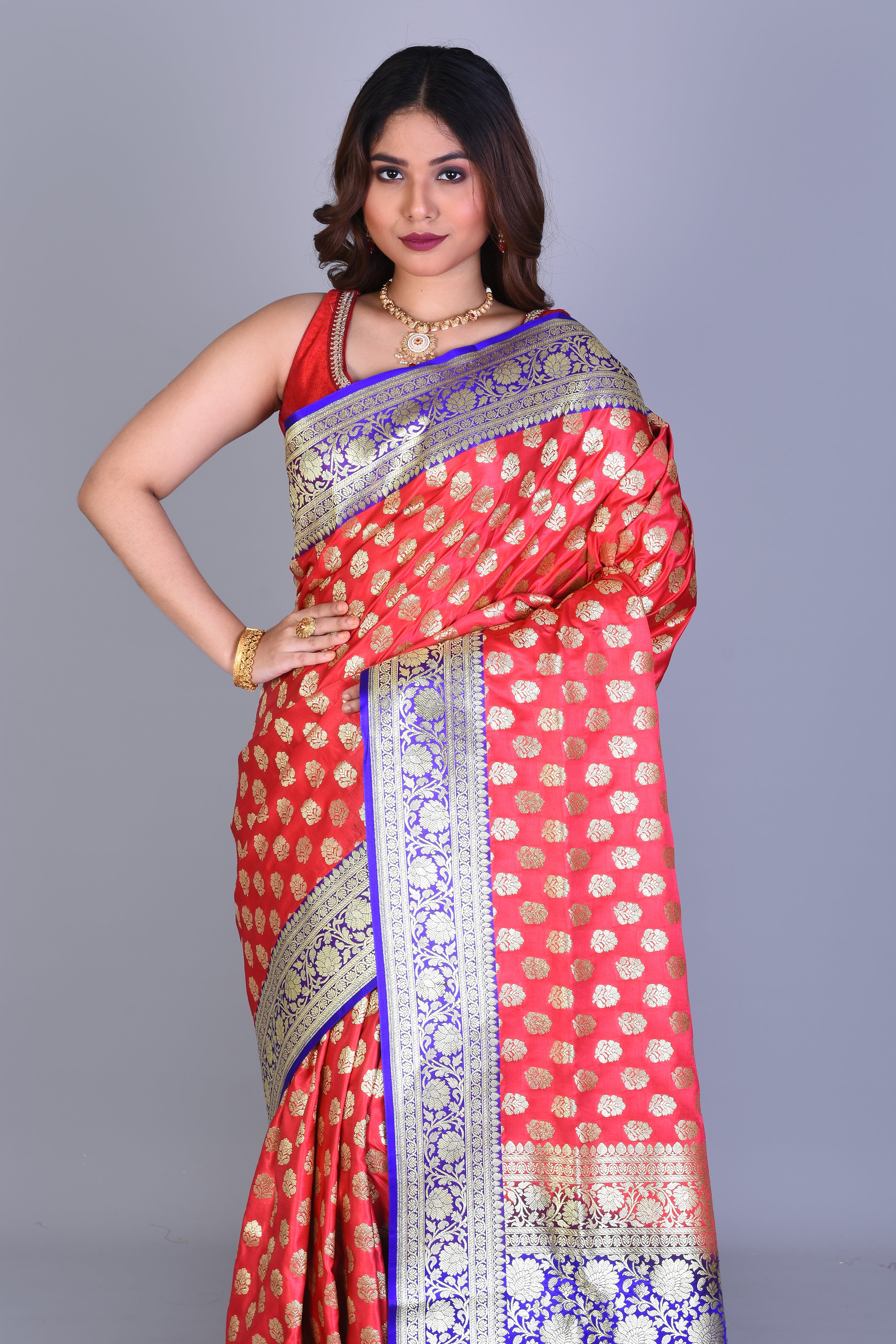 Pink Banarasi Saree with Blouse Piece - Keya Seth Exclusive