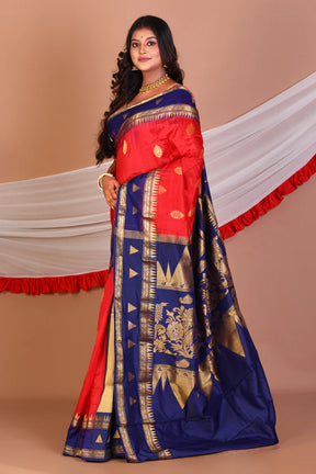 Bright Pink Pure Kanjivaram Silk Saree - Keya Seth Exclusive