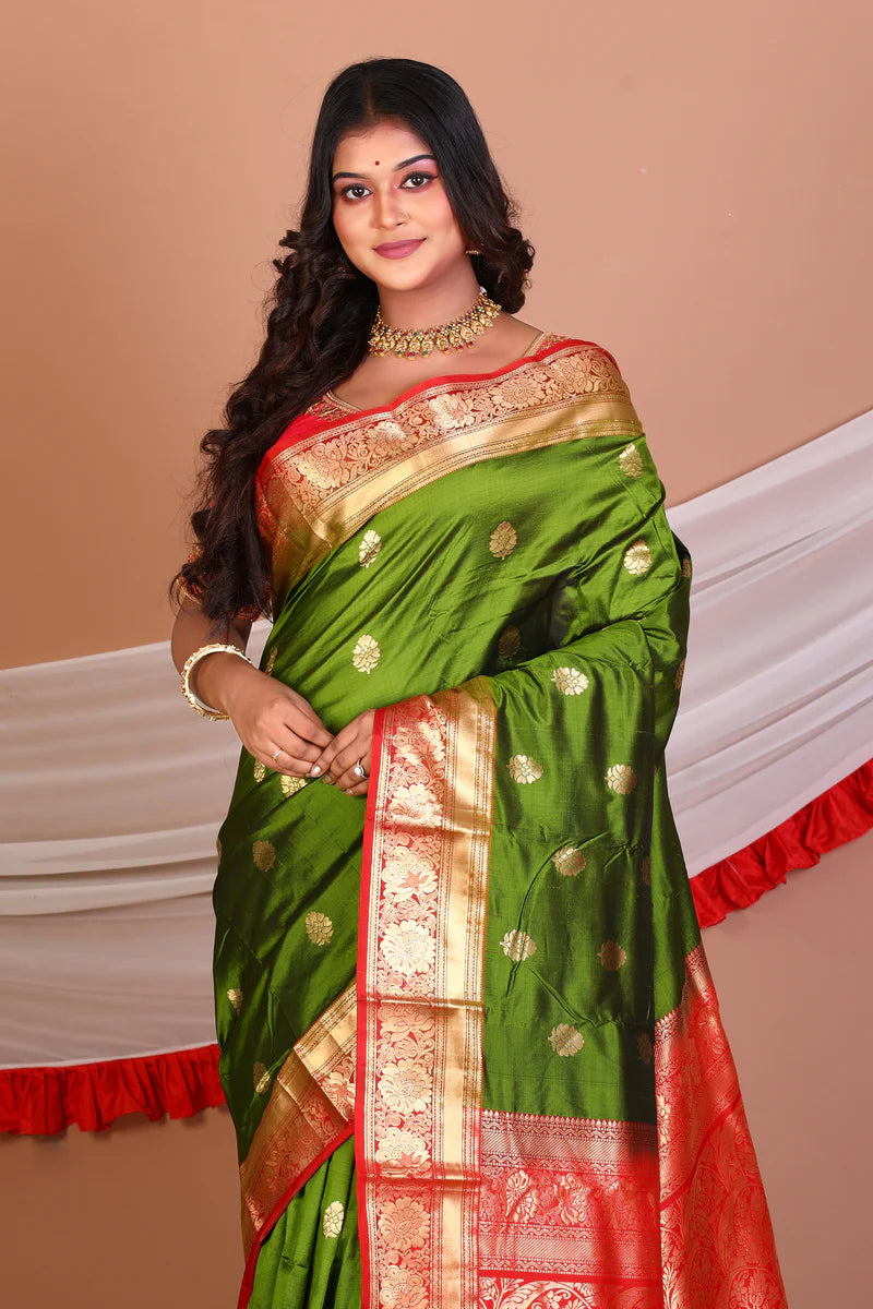 Green Pure Kanjivaram Silk Saree - Keya Seth Exclusive
