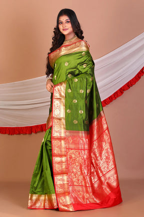 Green Pure Kanjivaram Silk Saree - Keya Seth Exclusive
