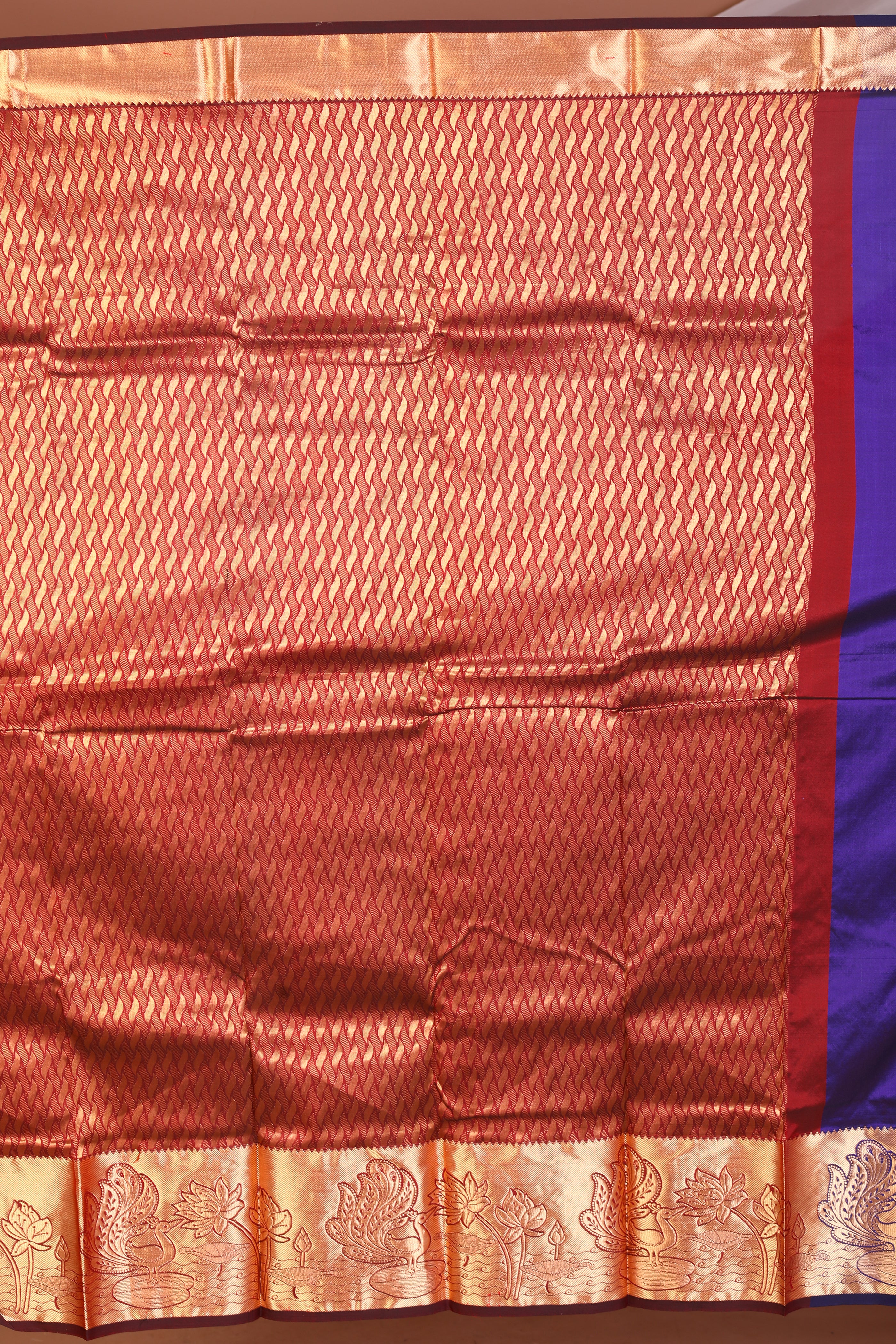Navy Blue Pure Kanjivaram Silk Saree - Keya Seth Exclusive