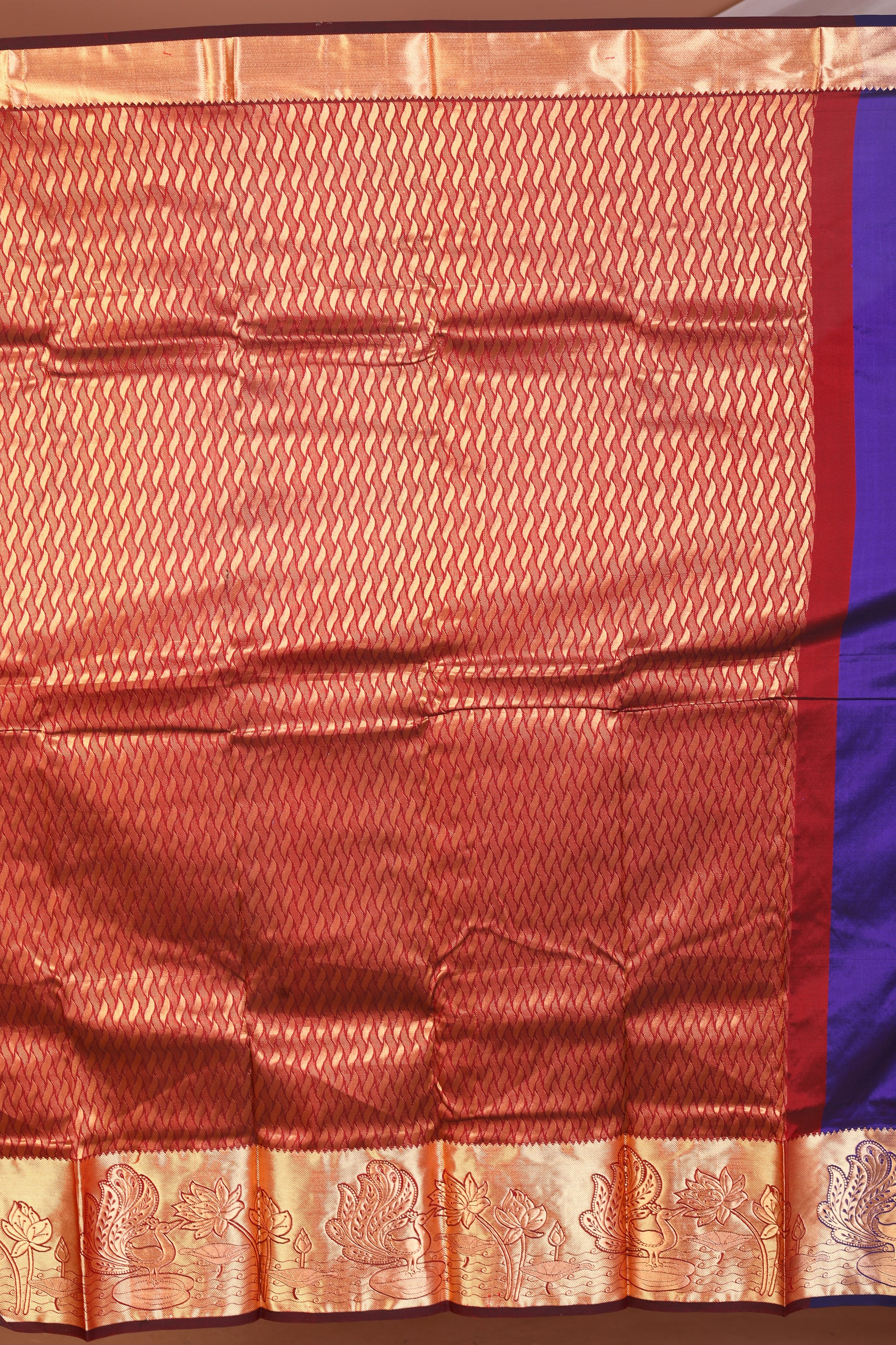 Navy Blue Pure Kanjivaram Silk Saree - Keya Seth Exclusive