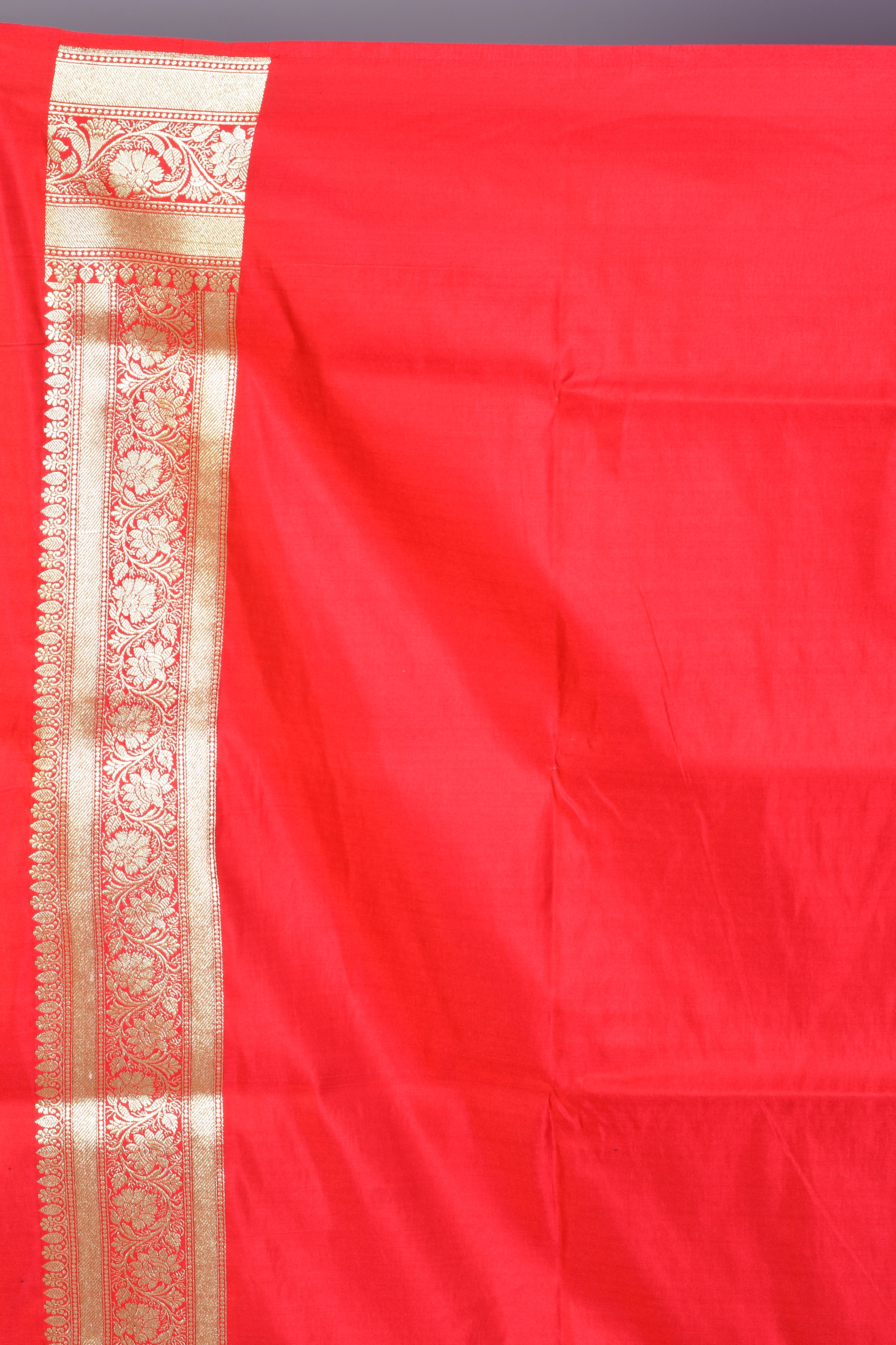 Red Banarasi Saree with Blouse Piece - Keya Seth Exclusive