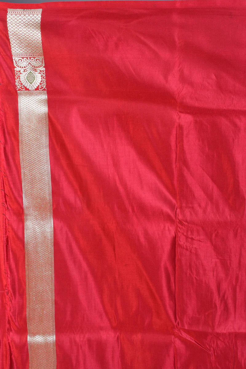 Maroon Banarasi Saree with Blouse Piece - Keya Seth Exclusive