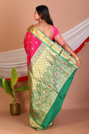 Magenta Blended Kanjivaram Silk Saree - Keya Seth Exclusive