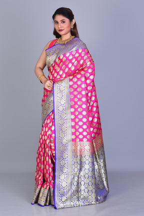 Pink Banarasi Saree with Blouse Piece - Keya Seth Exclusive