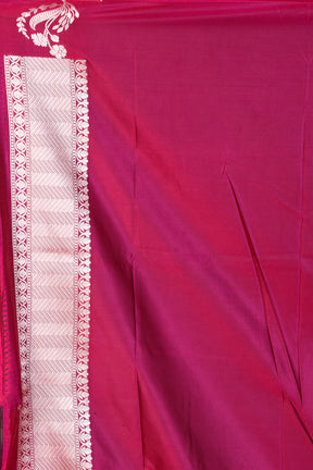 Magenta Blended Mashru Silk Saree - Keya Seth Exclusive