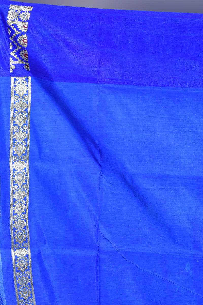 Bright Rani Patli Pallu Banarasi Saree with Blouse Piece - Keya Seth Exclusive