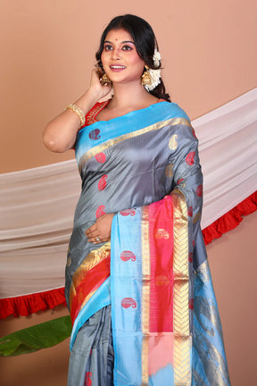 Blue Pure Kanjivaram Silk Saree - Keya Seth Exclusive