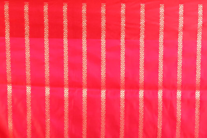 Red Blended Mashru Silk Saree - Keya Seth Exclusive