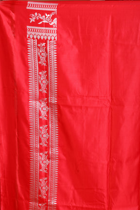 Red Blended Mashru Silk Saree - Keya Seth Exclusive