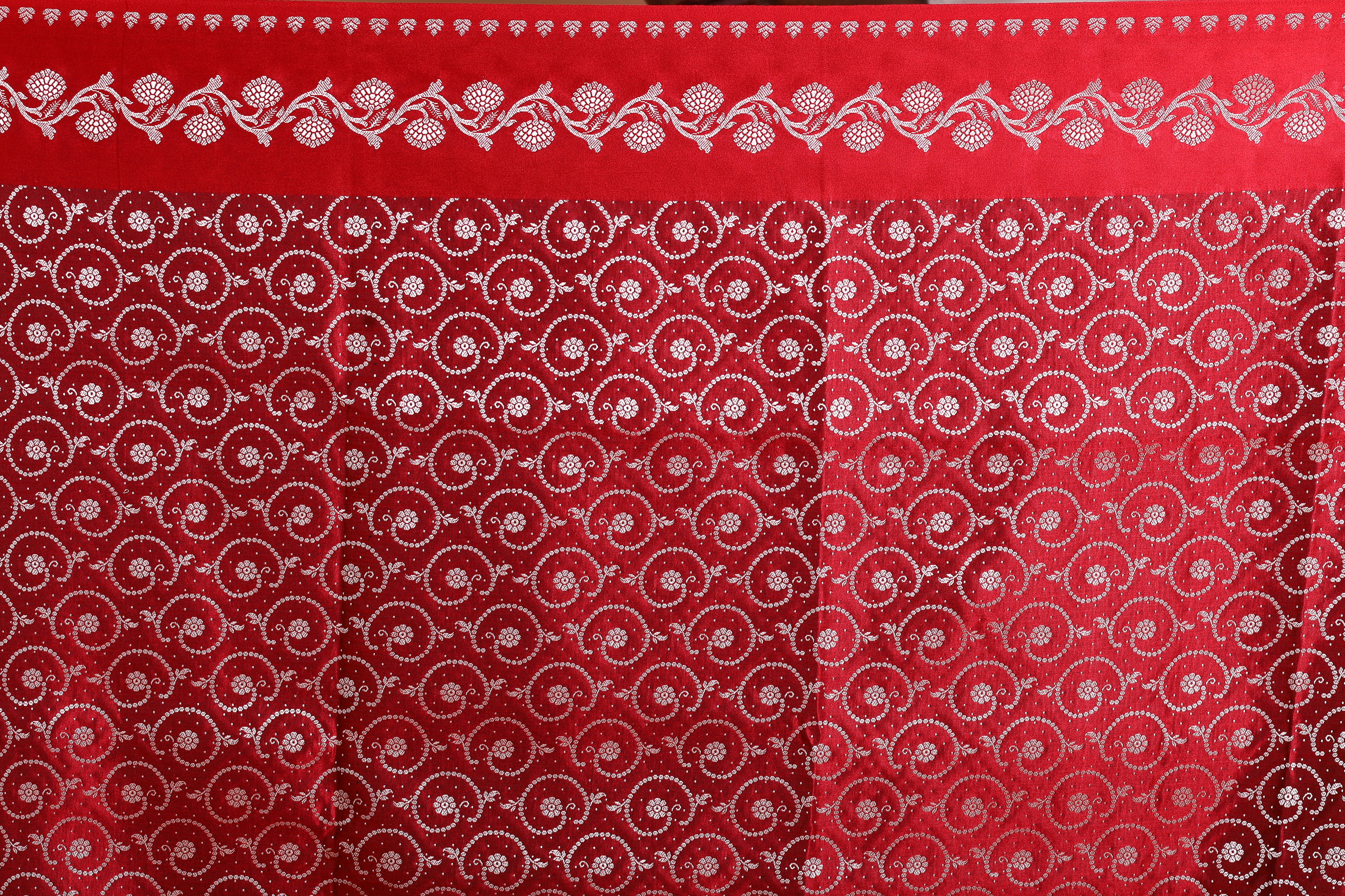 Maroon Blended Mashru Silk Saree - Keya Seth Exclusive