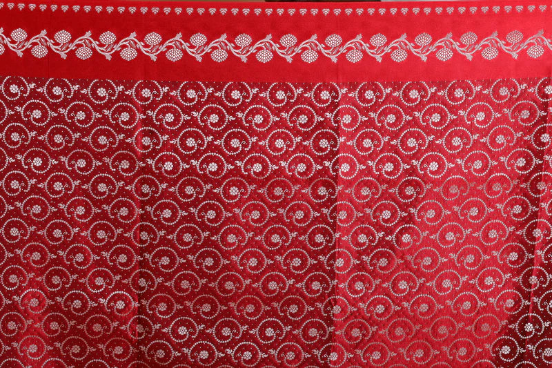 Maroon Blended Mashru Silk Saree - Keya Seth Exclusive