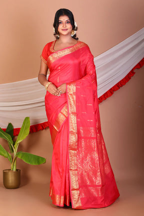 Pink Blended Kanjivaram Silk Saree - Keya Seth Exclusive