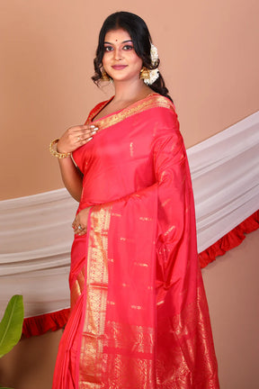 Pink Blended Kanjivaram Silk Saree - Keya Seth Exclusive
