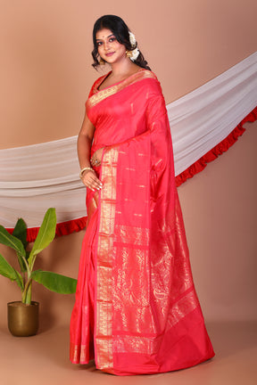Pink Blended Kanjivaram Silk Saree - Keya Seth Exclusive