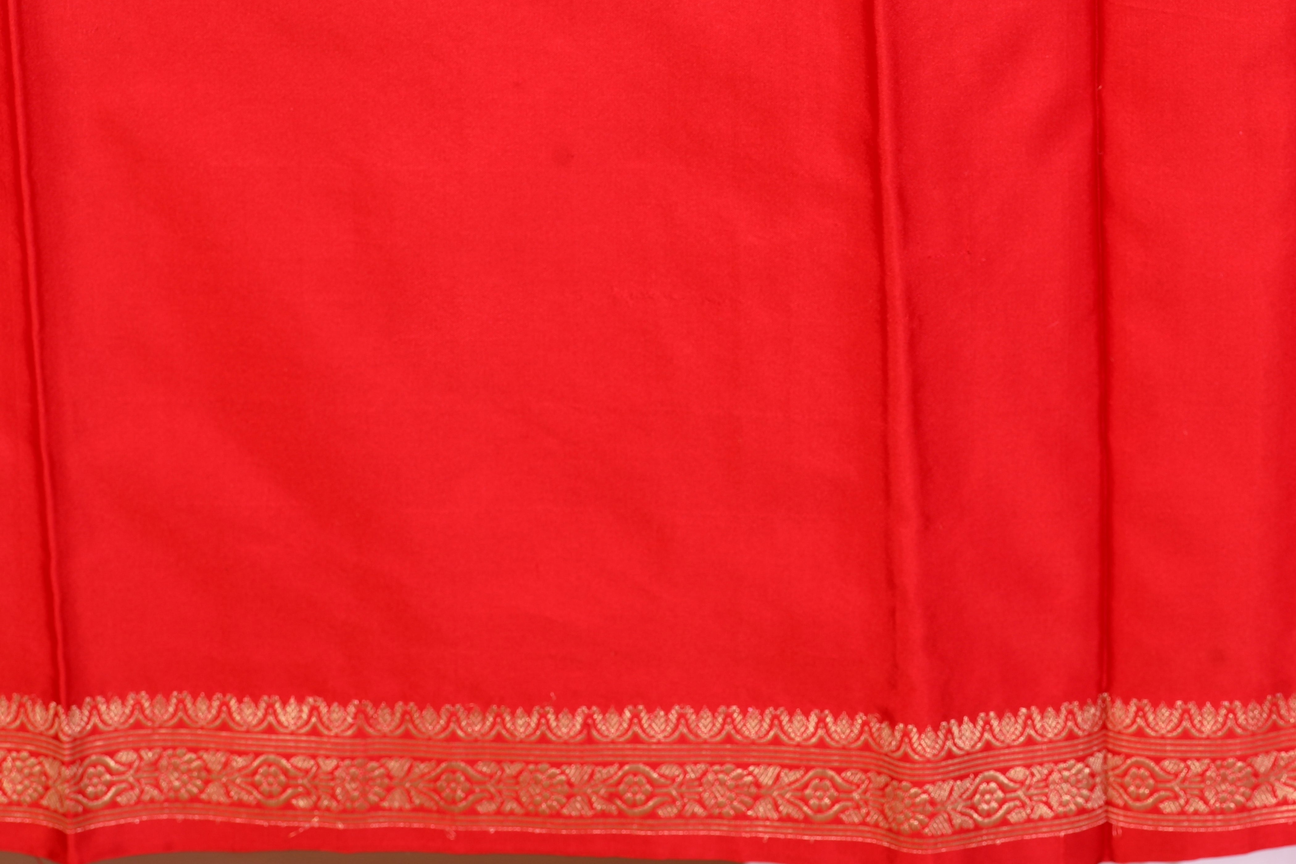 Red Pure Katan Silk Saree - Keya Seth Exclusive