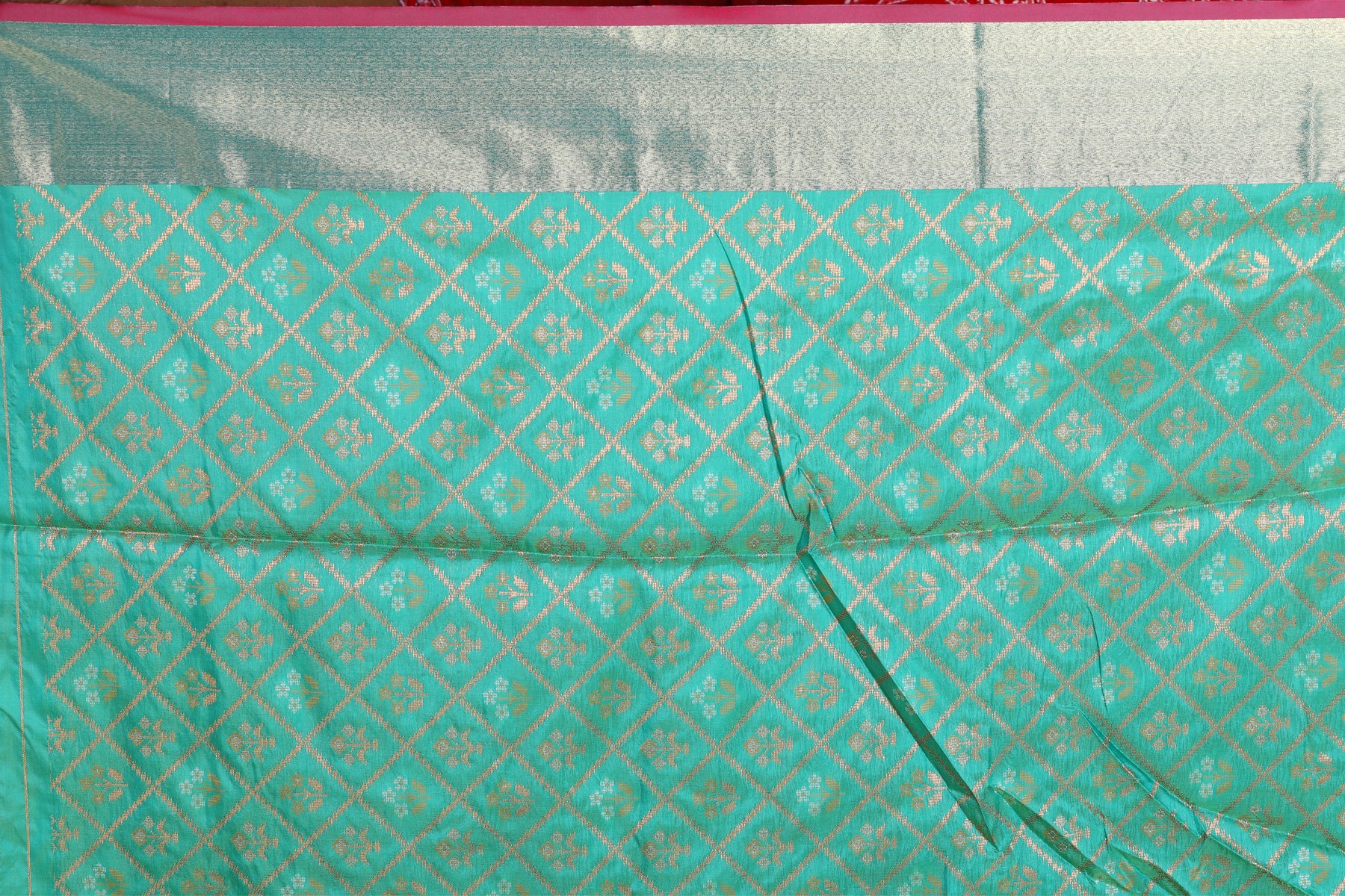Olive Green Blended Bangalore Silk Saree - Keya Seth Exclusive