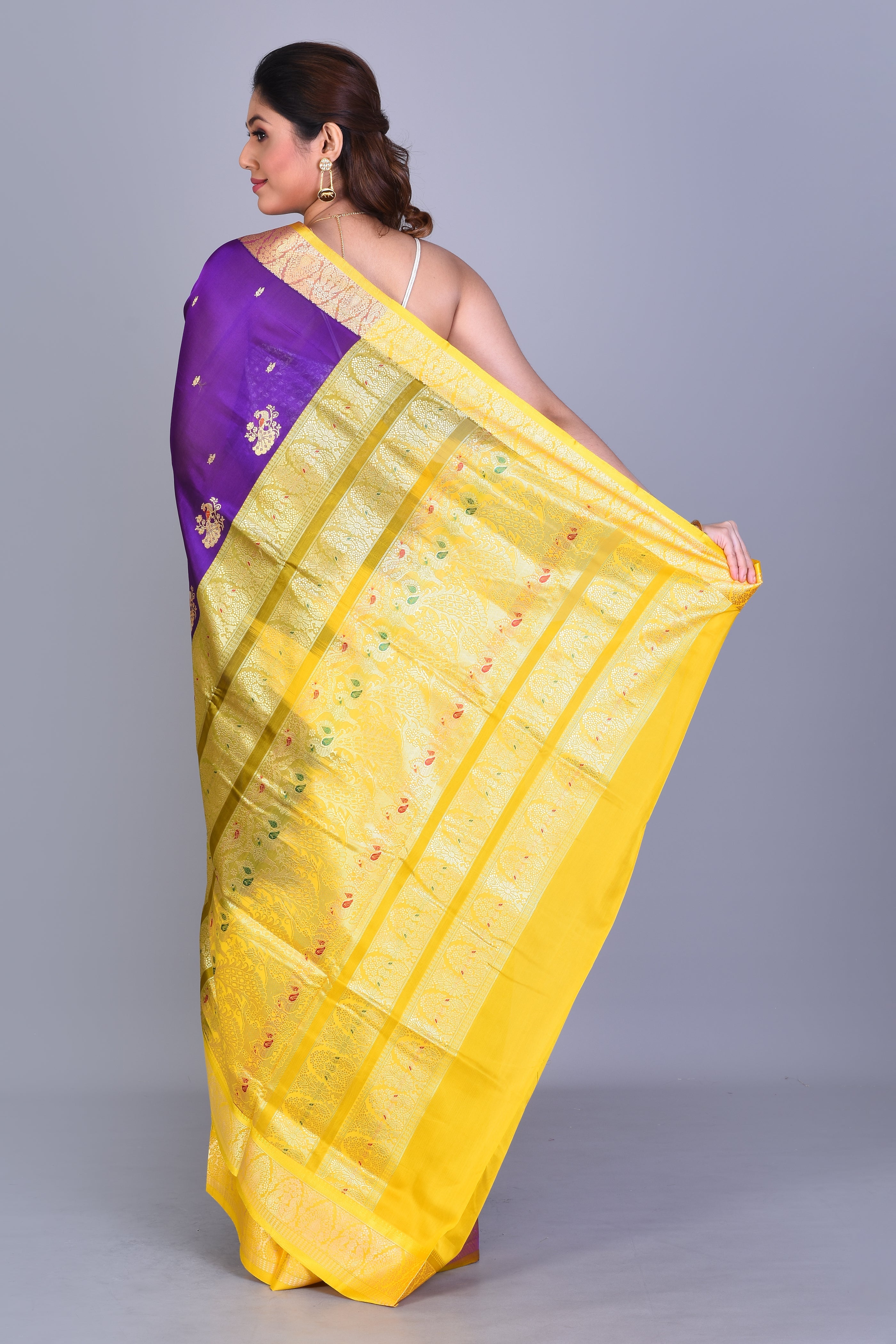 Purple Pattu Silk Saree with Blouse Piece - Keya Seth Exclusive