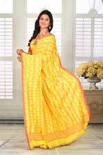 Load image into Gallery viewer, Lightweight Yellow Jamdani Saree - Keya Seth Exclusive
