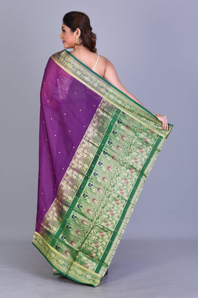 Purple Pattu Silk Saree with Blouse Piece - Keya Seth Exclusive