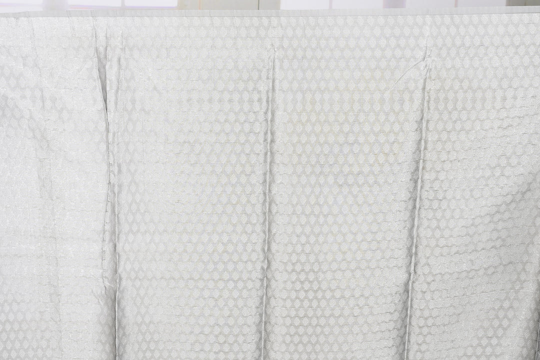 Light Grey Tissue Saree with Thin Borders - Keya Seth Exclusive