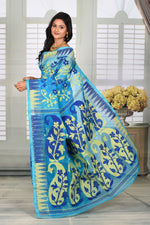 Load image into Gallery viewer, Lightweight Blue Jamdani Saree - Keya Seth Exclusive
