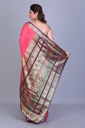 Rani Pattu Silk Saree with Blouse Piece - Keya Seth Exclusive